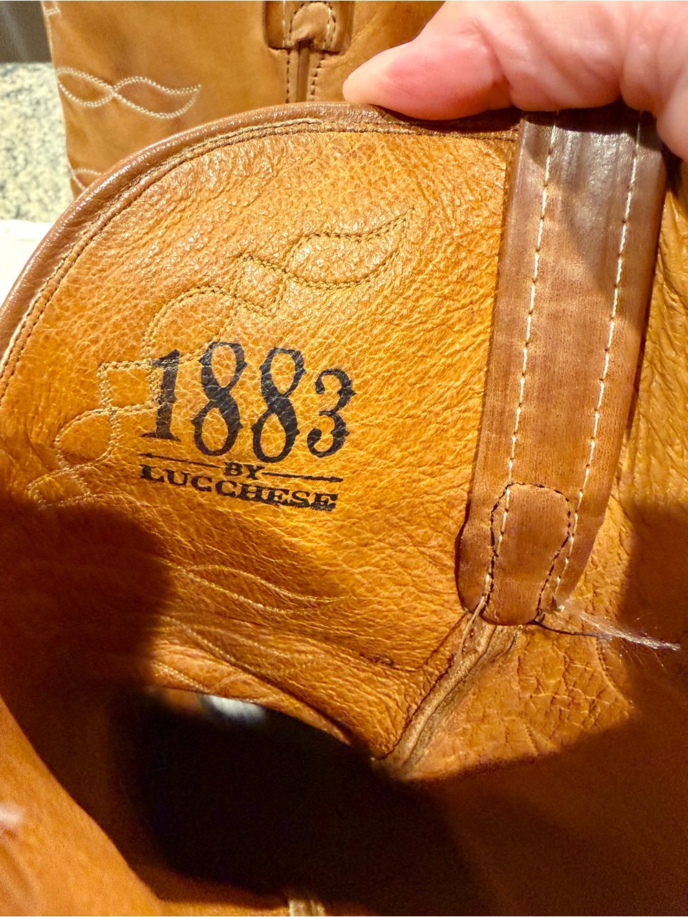 Lucchese 1883 Tan Leather Men’s Boots, size 10 EE - Picture 5 of 7
